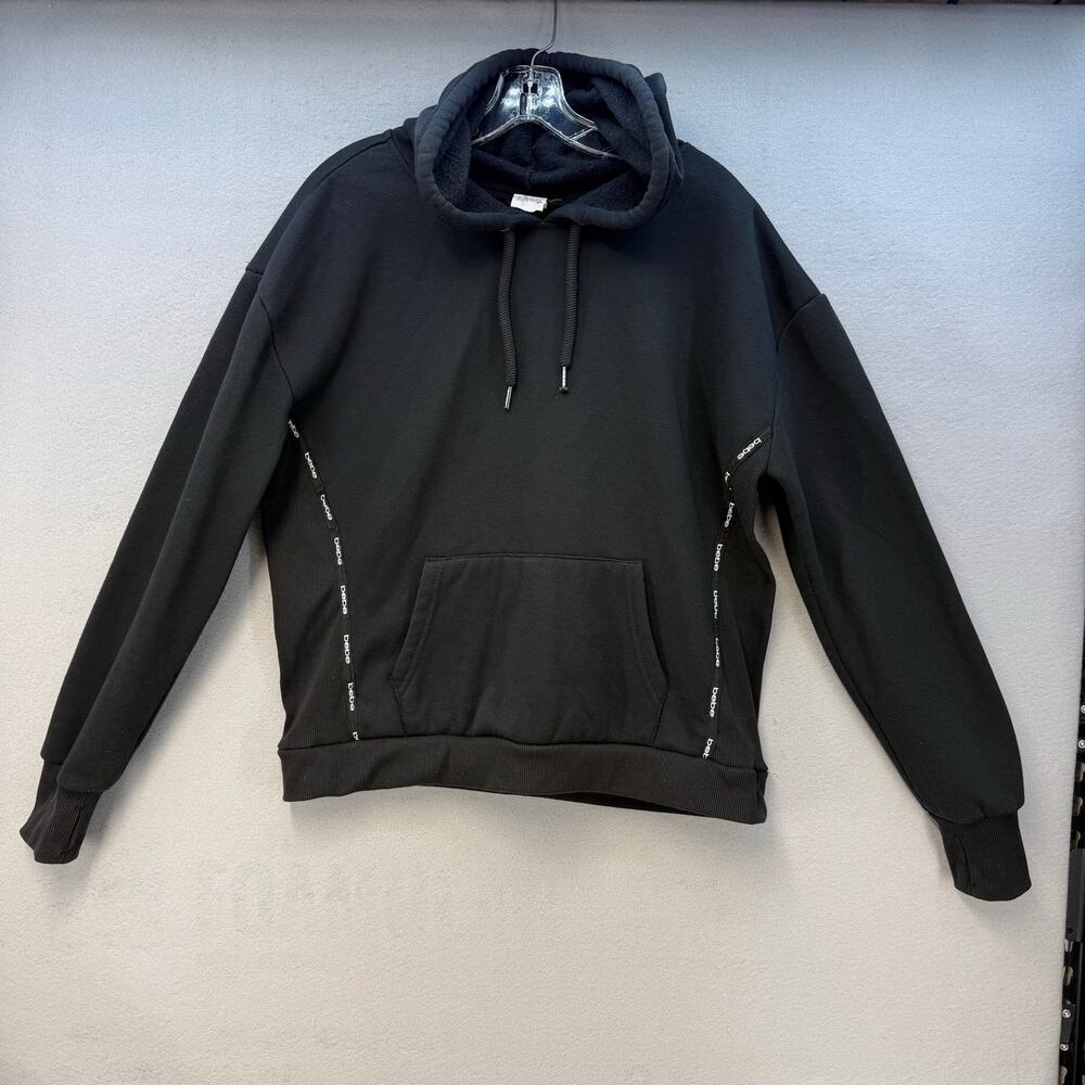 BeBe Sport Hoodie Women's L Black White Sweatshirt Athleisure